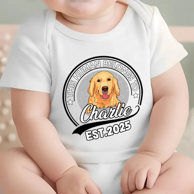 Personalized Human Belongs To Dog Bodysuit Pet Lover Gifts