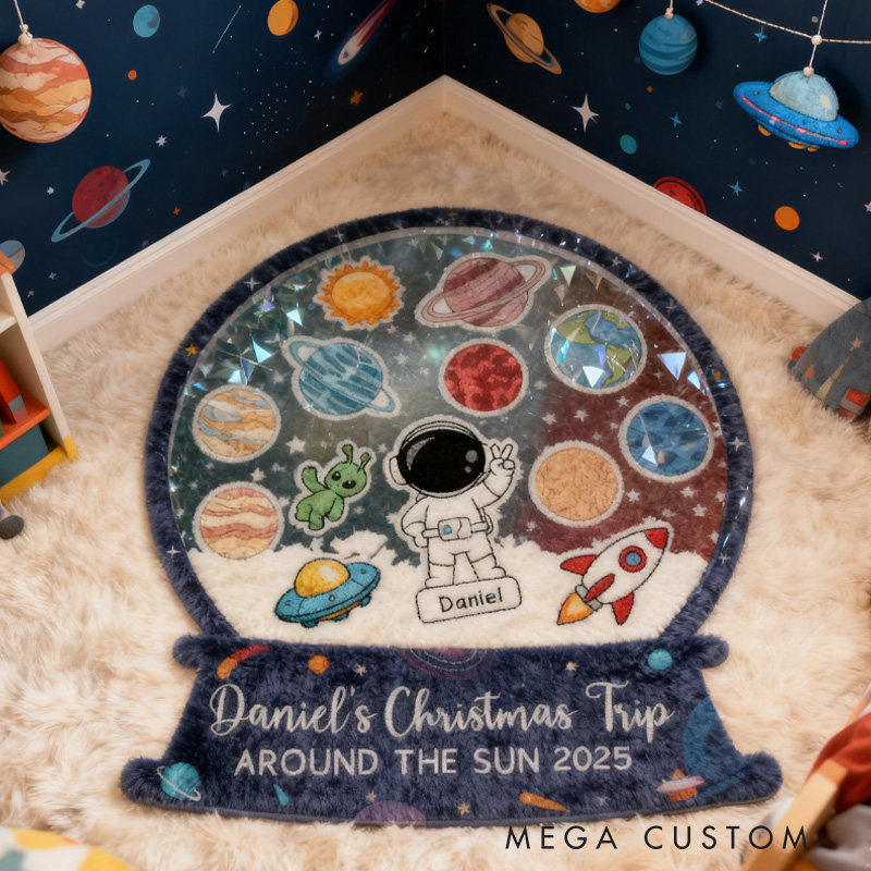 Personalized Astronaut Space Shaker Rug Doormat Outer Space Doormat Solar System Kids Rug Doormat Galaxy Planets Doormat Gifts for Kid