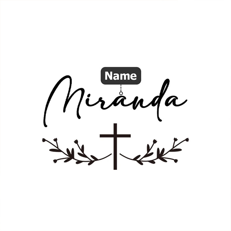 Personalized Cross Artistic Name PU Leather A5 Notebook Cover with Compartments Birthday Gift for Artist Christian