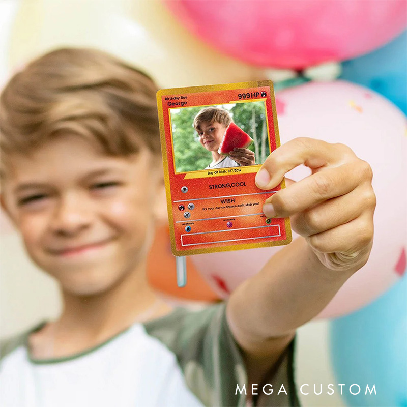 Personalized Funny Glitter Classic Game Card with Photo Card Game Collection for Game Lovers Birthday Gift for Kids Couple Pet Lover