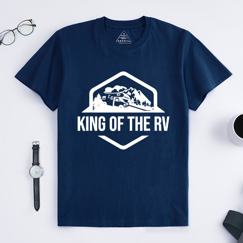 Personalized King of the Rv T-Shirt Funny Camping Shirt Rv Road Trip Gift Outdoor Camping Adventure