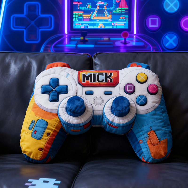 Personalized Graphic 3D Print Game Controller Pillow Custom Boy Gamer Lover Pillow Gift for Game Geek