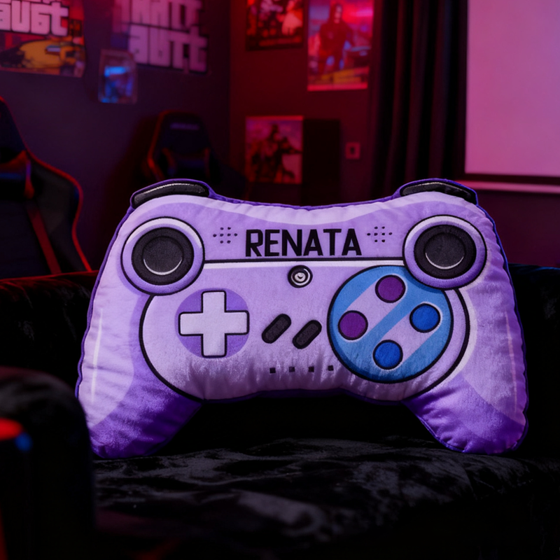 Personalized Game Controller Pillow Funny Kid Gamer Pillow Gift for Geek Game