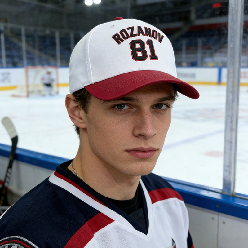 Personalized Embroidered Hockey Themed Cap with Custom Name and Number Movie Inspired Hat