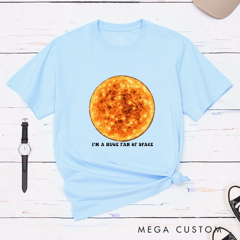Personalized Solar System Planet Kid Adult T-shirt with Custom Text for Space Geek Lover