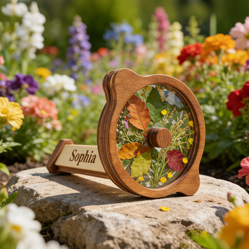 Personalized DIY Wooden Kaleidoscope for Kids Custom Name Creative Exploration  and Imaginative Fun