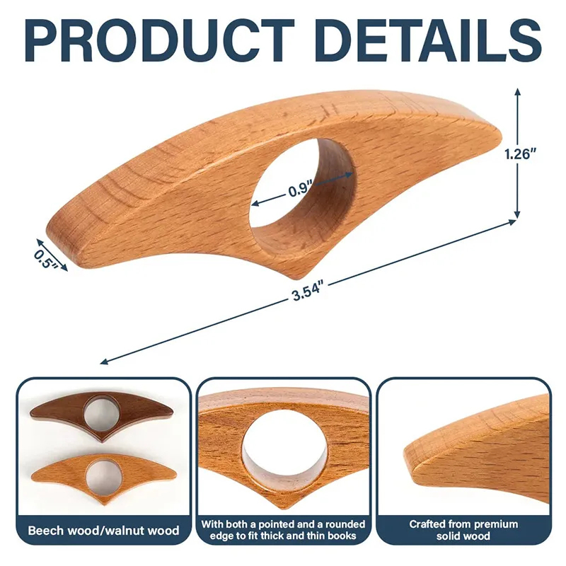 Personalized Birth Flower Wooden Thumb Book Page Holder with Engraved Name Book Accessories Birthday Gift for Book Lovers Bookworms