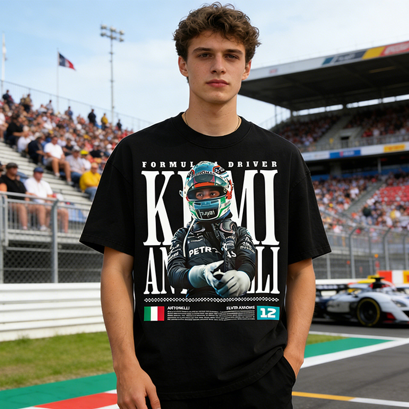 Personalized F1 Racer Graphic T-Shirt Custom Number 12 Racing Tee Gift for Italian F1 Fans and Young Racing Enthusiasts