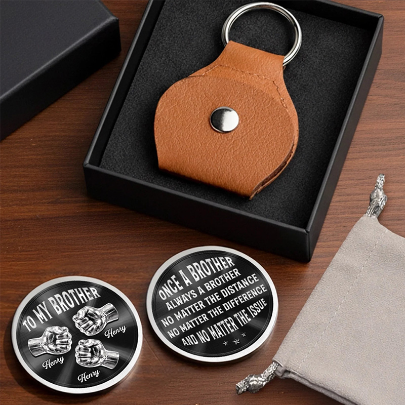 Personalized Pocket Hug Custom Birthday Gifts For Brother Brothers Through Every Storm