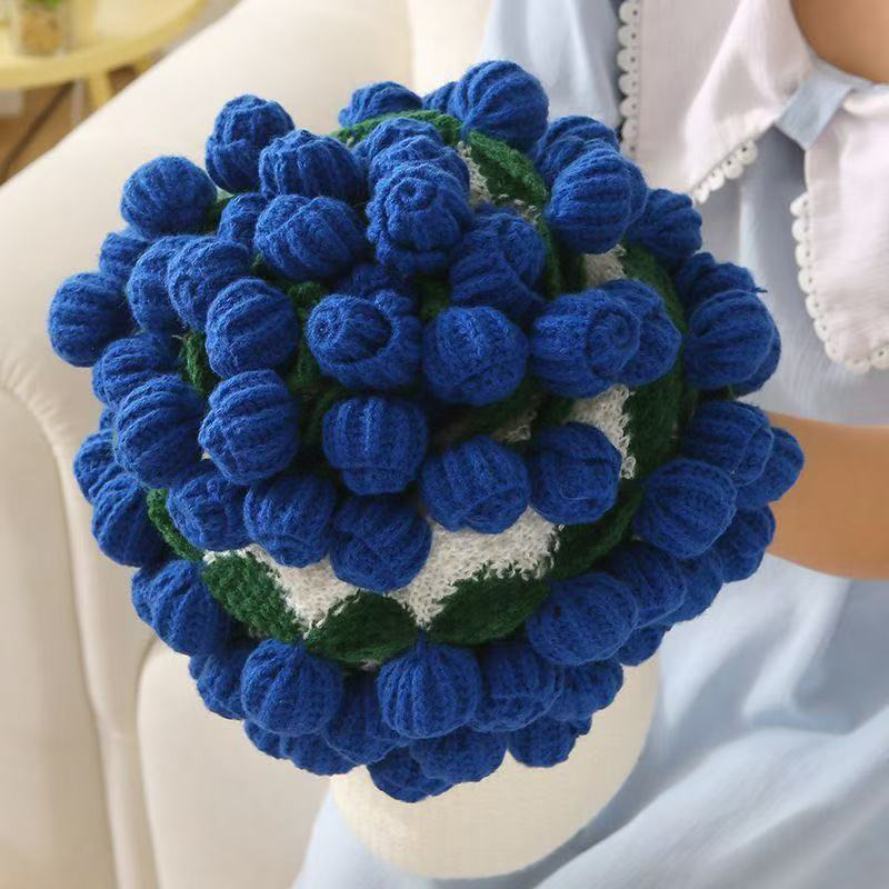 Personalized Crochet Rose Bouquet Blanket Custom Name for Romantic Gifting for Her Mother's Day Gift 