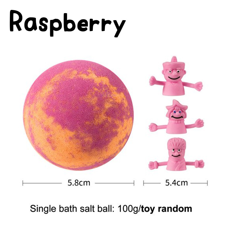 Kids Bath Bomb with Surprise Toy Fruity Scented Easter Blind Boxes with Random Different Action Figure Toys Basket Filler Sensitive Skin