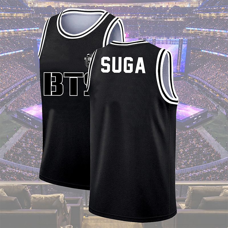 Custom BTS Basketball Jersey for Teen Girl Women Men, Personalized Kpop Tank Top Jersey, World Tour 2026 Concert Jersey Shirt for Fans Gift