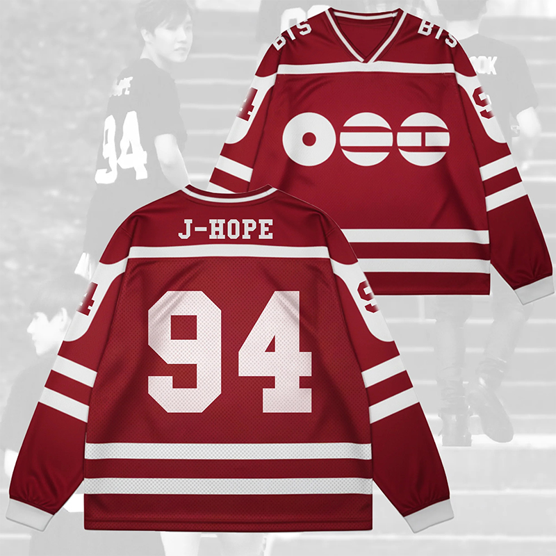 Personalized BTS New Album Mesh Splicing Long  Sleeved K-Pop Concert Jersey Gift For Army