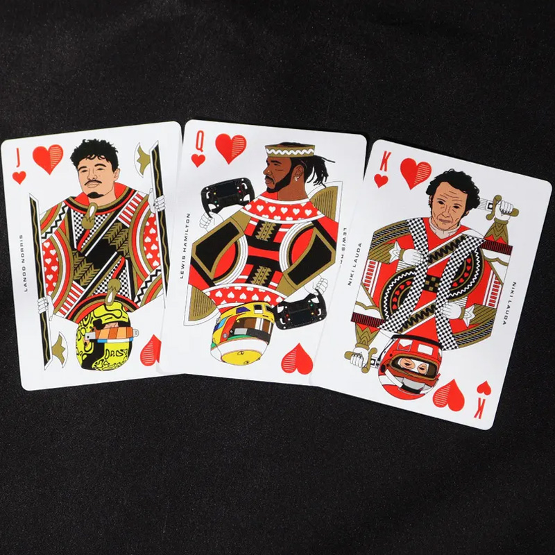 Motorsport Playing Cards Unique Motorsport Fan Gift Fan Illustrated Poker Deck of Formula 1 Legends