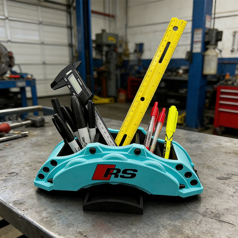 Personalized Brake Caliper Desk Organizer Pen Holder Unique Motorsport Fan Gift