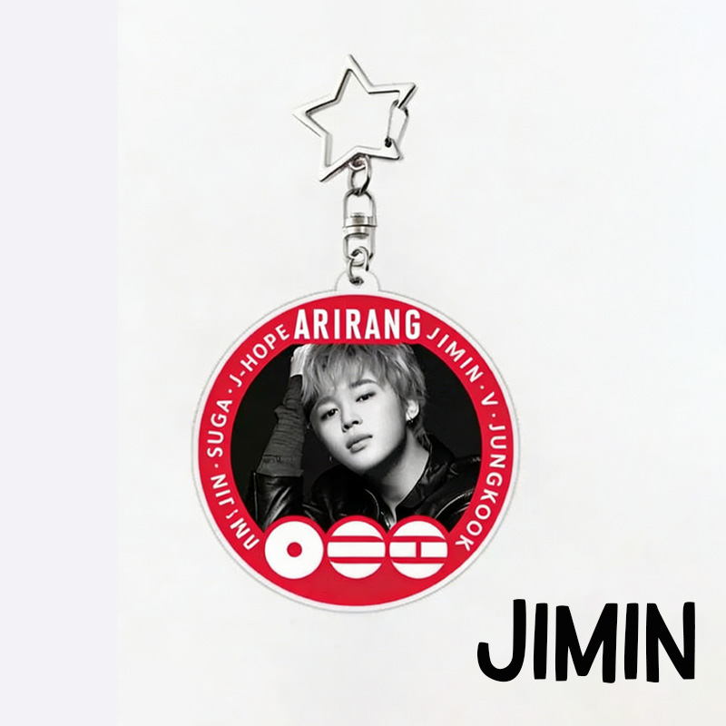 Kpop World Acrylic Logo Pendant Cute Travel Bag Charm Creative Gift for Kpop Lovers Unique Accessory Kpop Fans Keychain