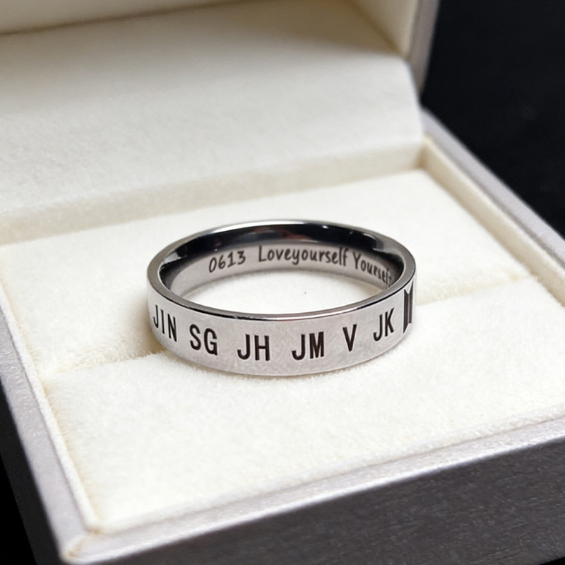 Kpop World Ring Logo Pendant Unique Accessory Kpop Fans Ring