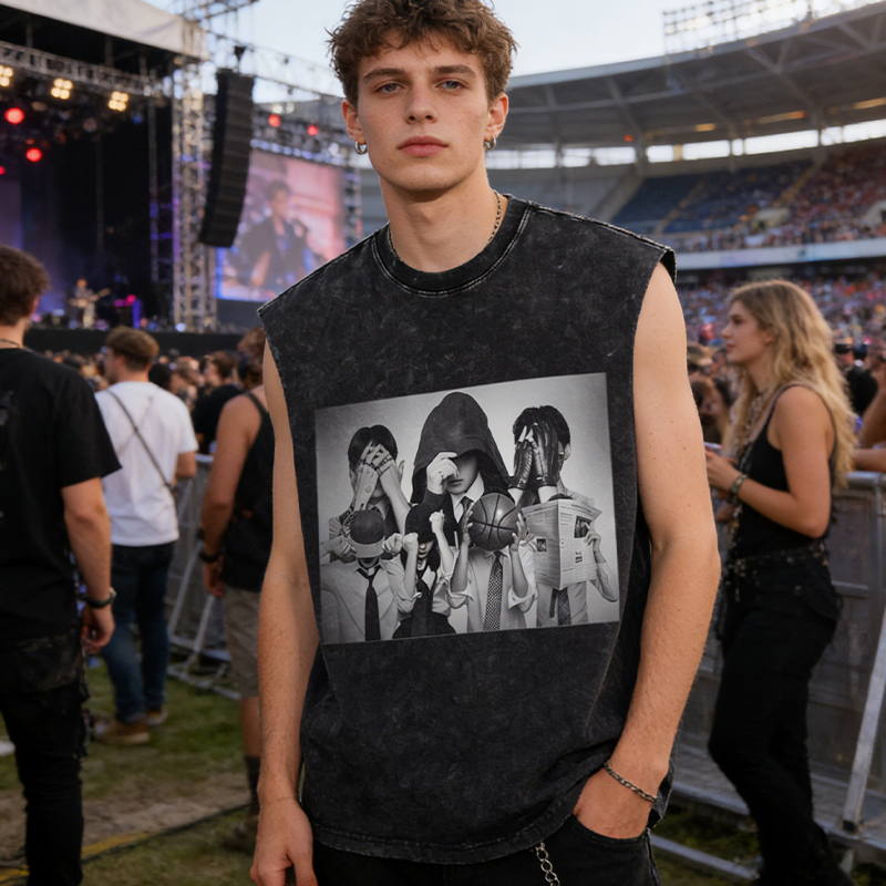 Personalized Kpop World Tour Concept Vintage Wash Tank Top  Iconic Group Concept Vintage Wash Tank Top for ARMY