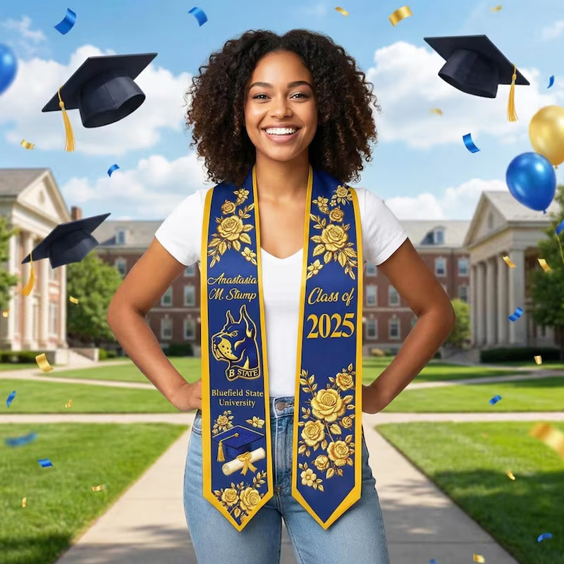 Personalized Graduation Stole Class of 2026 Custom Logo&Name Graduation Sash
