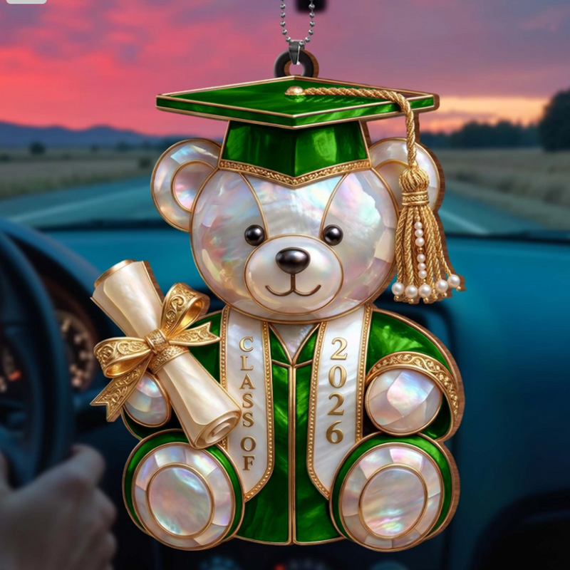 Personalized Class Of Graduation Bear Ornament Acrylic Ornament Gift for Students