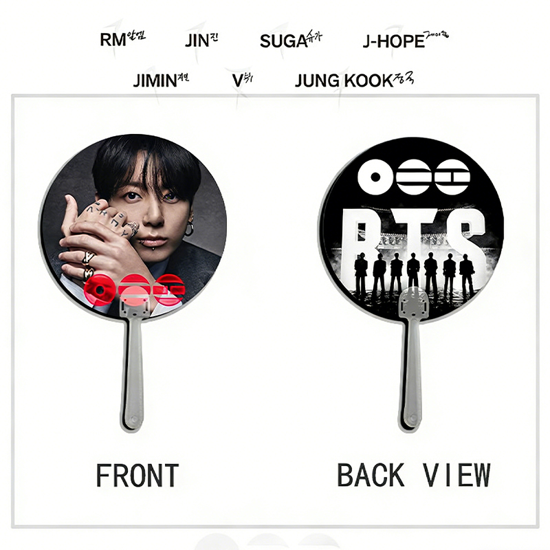 Personalized K-Pop Group Member Image Hand Fan, Custom Portable Fan for Concert and Fan Meeting