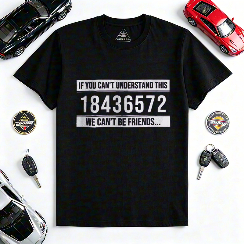 Funny Manual Transmission Gear Pattern Quote Crew Neck Tee for Stick Shift Manual Car Driving Enthusiasts