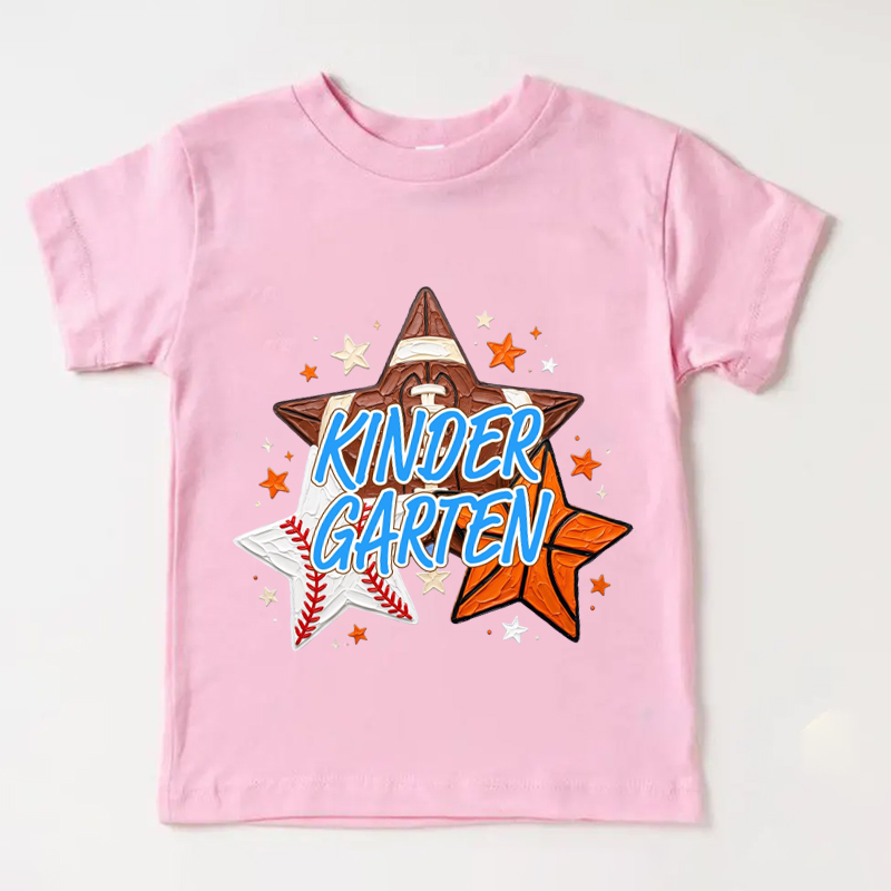 Personalized Sports Star Kids T-Shirt Oil Painting Print Back To School  Gift for Kids