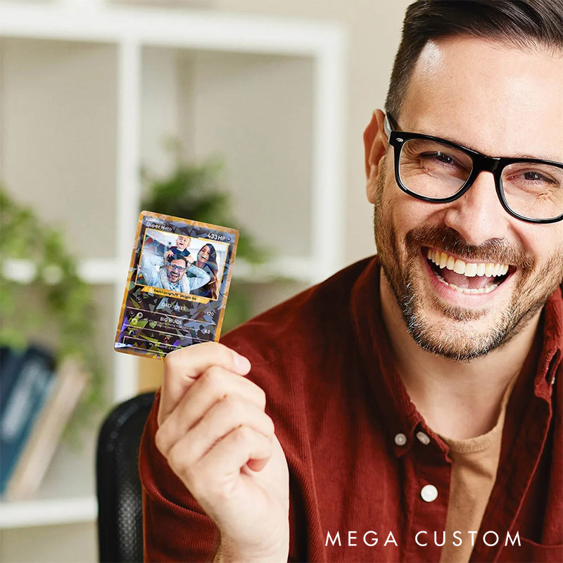 Personalized Funny Glitter Classic Game Card with Photo Card Game Collection for Game Lovers Birthday Gift for Kids Couple Pet Lover