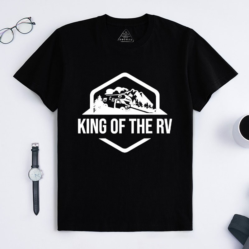Personalized King of the Rv T-Shirt Funny Camping Shirt Rv Road Trip Gift Outdoor Camping Adventure