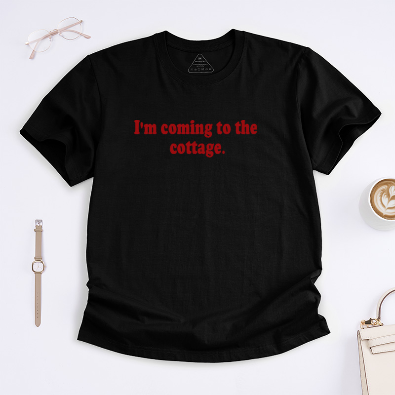Personalized “I'm Coming to the Cottage” Hockey T-Shirt With Rivals to Lovers Hockey Romance