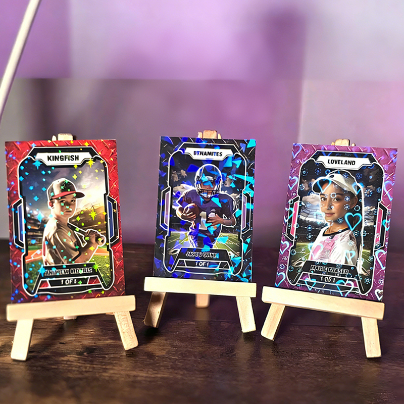 Personalized Custom Sports Trading Card with Name, Team, and Holographic Options for Gifts, Tournaments or Keepsakes