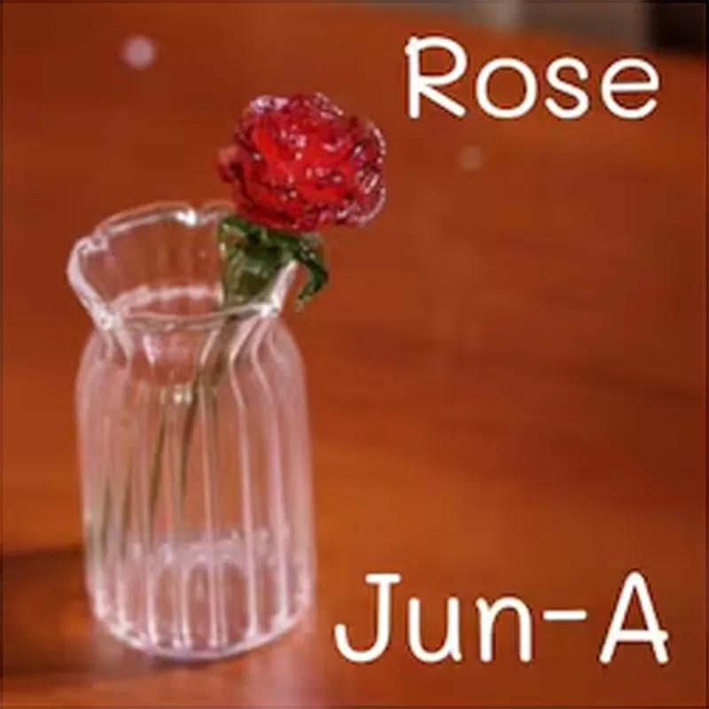 Handmade Glass Birth Month Flower Snowdrop Rose Larkspur Gift For Mom Family Birth flower Bouquet