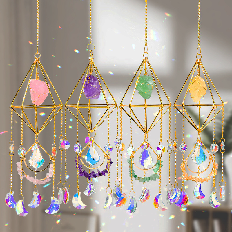 Sun Catcher for Window Hanging Healing Crystal Suncatcher Christmas Gift for Her Birthday Gift Wall Decor Boho Room Decor Rainbow Maker
