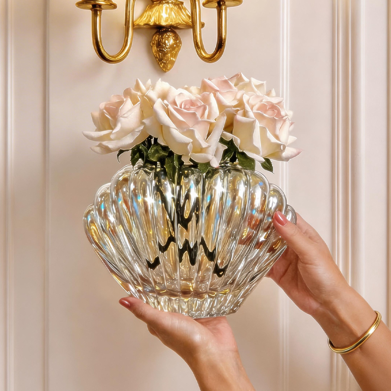 Butterfly Seashell Vase Glass Clear Vase Spring Decor for Home Birthday Gift Housewarming Gift Mother's Day Gifts