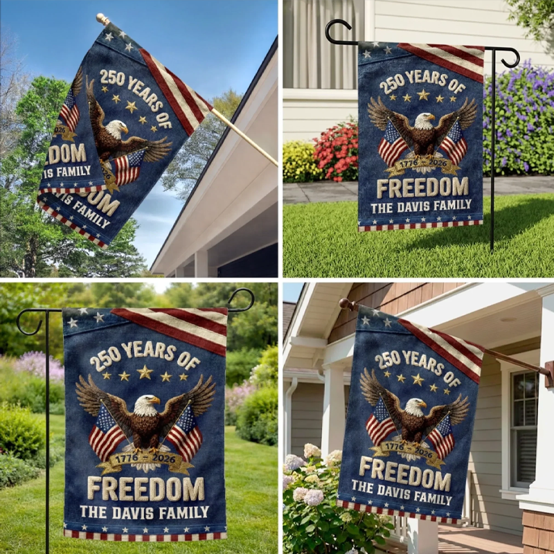 Personalized America 250th Flag Anniversary Gifts for Mom Dad Brother Sister Kids Family Is Our Home