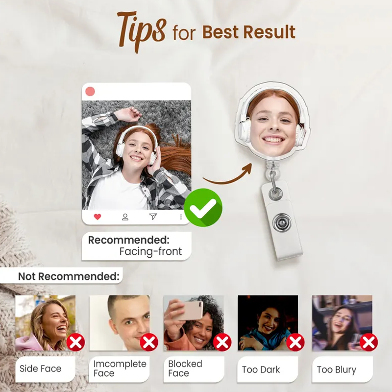 Personalized Pet Lovers Dog Badge Reel Custom Pet Portrait Photo Badge Reel Nurse Badge Reel Retractable Badge Holder Custom Photo Badge Reel 