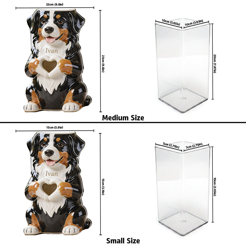 Personalized 3D Print Pet Photo Acrylic Pot Custom Pet Name Unique Gift for Dog Mom Pet Lover Gifts