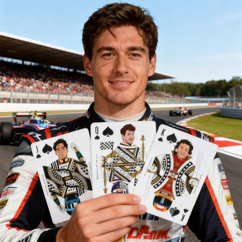 Motorsport Playing Cards Unique Motorsport Fan Gift Fan Illustrated Poker Deck of Formula 1 Legends