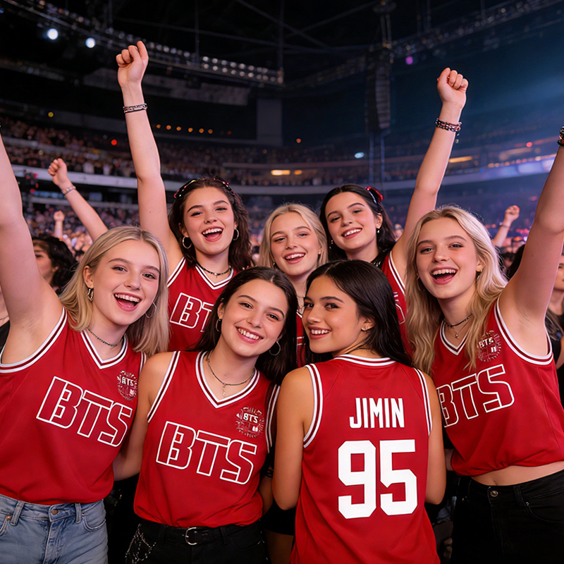 Personalized K-Pop 2026  World Tour Concert Basketball Tank Top Custom Members Name and Numberfor ARMY