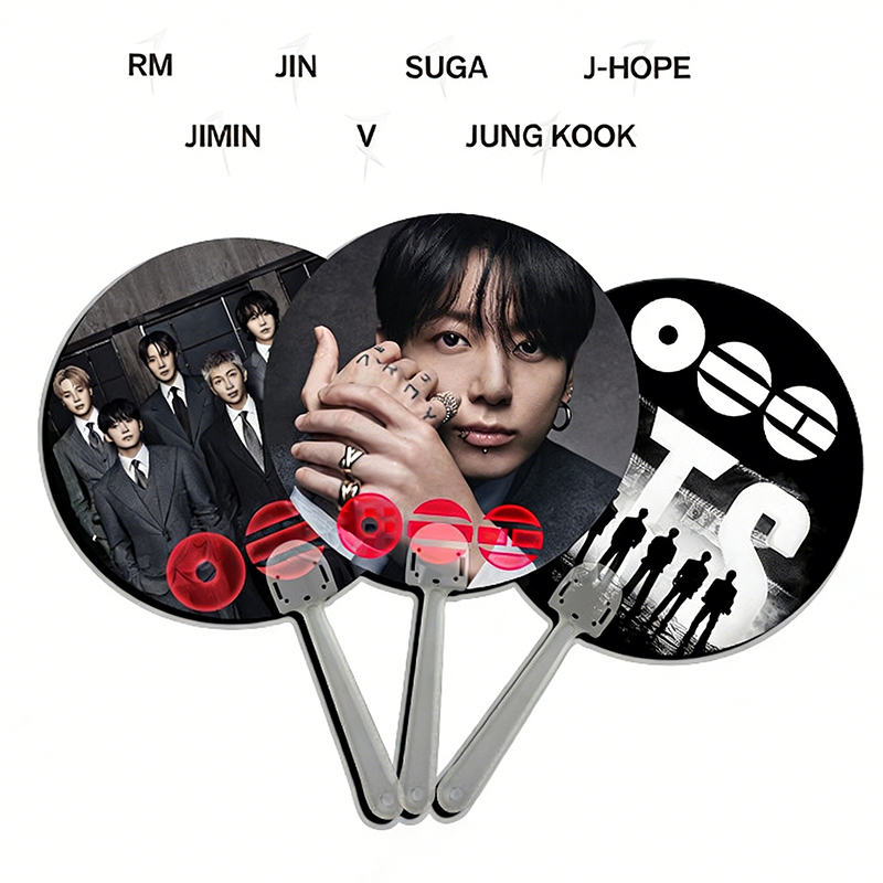Personalized K-Pop Group Member Image Hand Fan, Custom Portable Fan for Concert and Fan Meeting