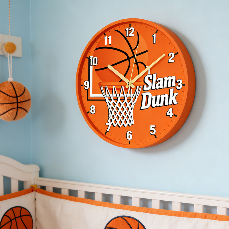 Personalized Basketball Slam Dunk Clock with Slam Dunk Design for Basketball Enthusiasts   