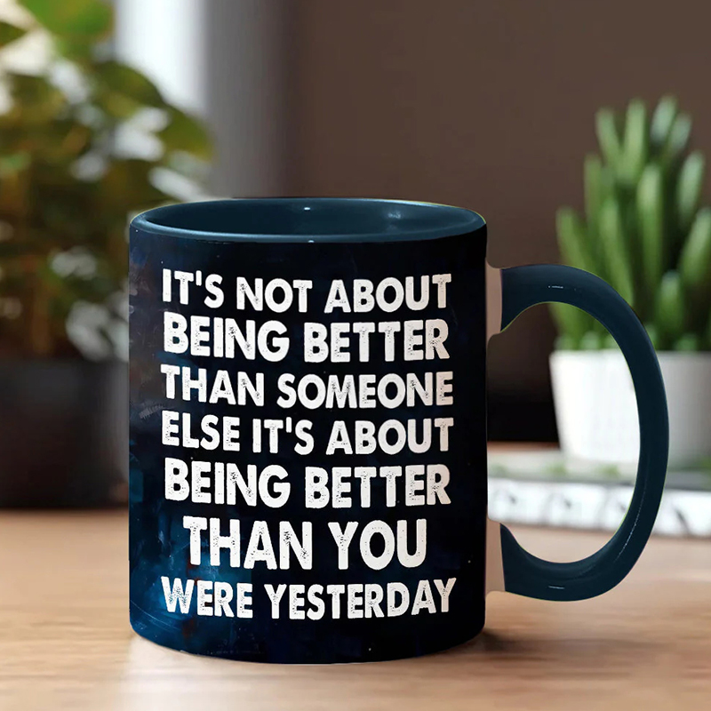 Personalized Ice Hockey Mug with Artistic Stick and Puck Design for Ice Hockey Enthusiasts