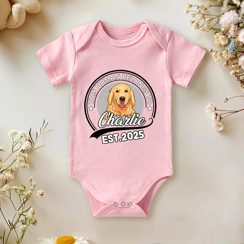 Personalized Human Belongs To Dog Bodysuit Pet Lover Gifts