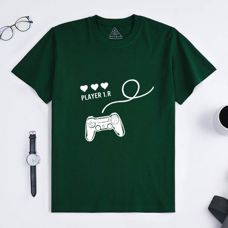 Personalized Player 1 & Player 2 Love Connection Couple Shirts, Matching Couple Newlywed Gift Valentines Day Shirt Gift for Couple