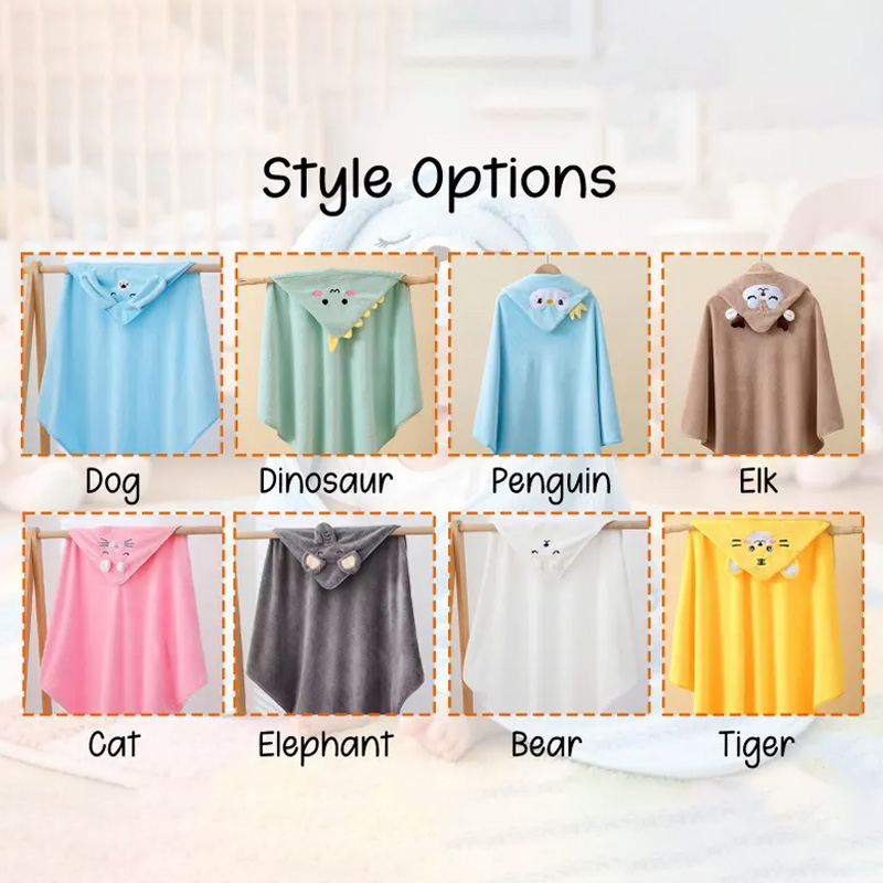 Personalized Baby Hooded Towel with Name Soft Cotton Animal Hooded Bath Towel Cute Baby Gift,Monogrammed Baby Towel Baby Shower Gift