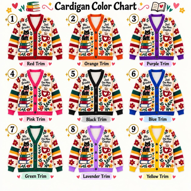 Personalized Halloween Teacher Cardigan Custom Name Ghost Fall Sweater