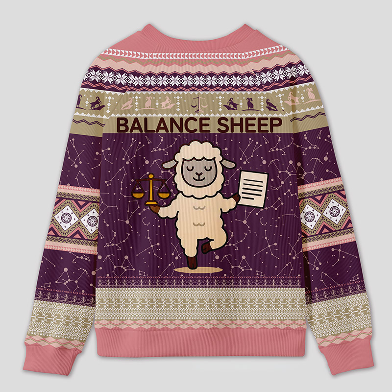 Personalized Enigmatic Sheep Humor Ugly Sweater Office Holiday Party Gift for Accountants