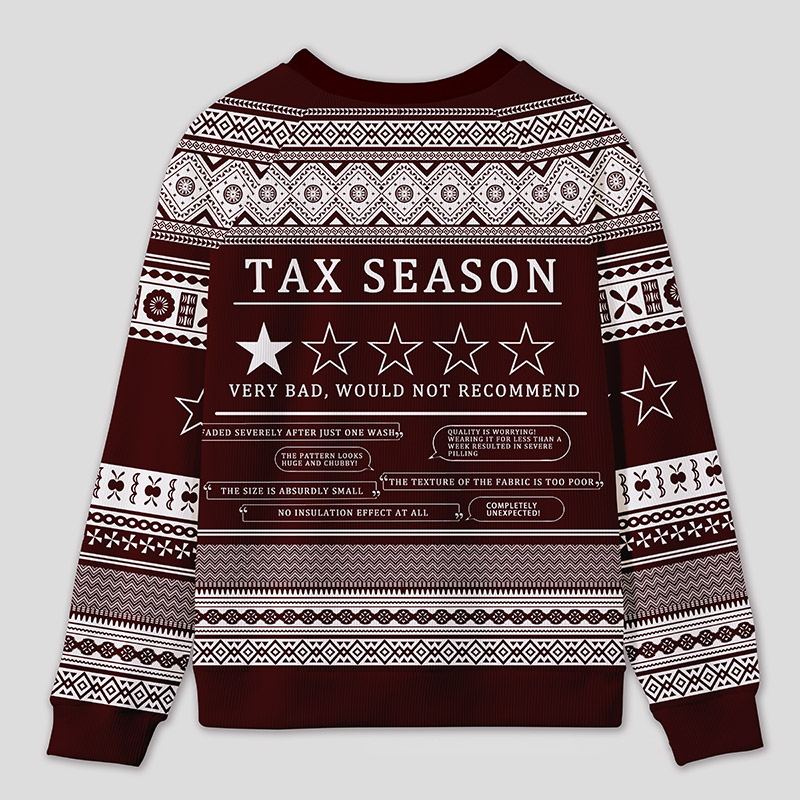 Personalized One Star Review Funny Ugly Sweater Office Holiday Party Gift for Accountants