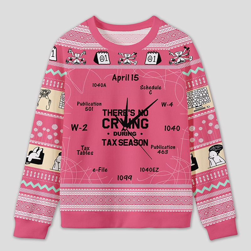 Personalized Tax Countdown Humor Ugly Sweater Office Holiday Party Gift for Accounting Pros