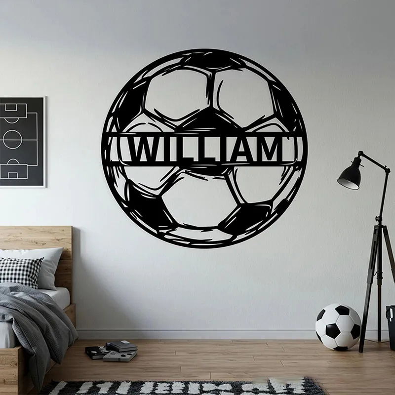 Personalized Soccer Player Metal Wall Art and Gift for Soccer Lovers